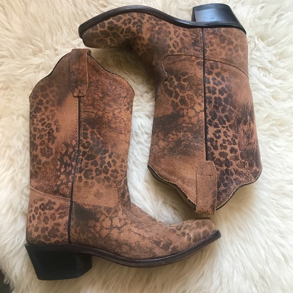 old west leopard boots